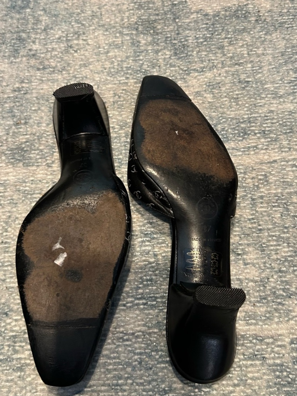 Chanel Black Logo Mules — Women's Slip-On Heels - Picture 4 of 9